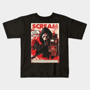 Horror Movie Comic Cover Kids T-Shirt